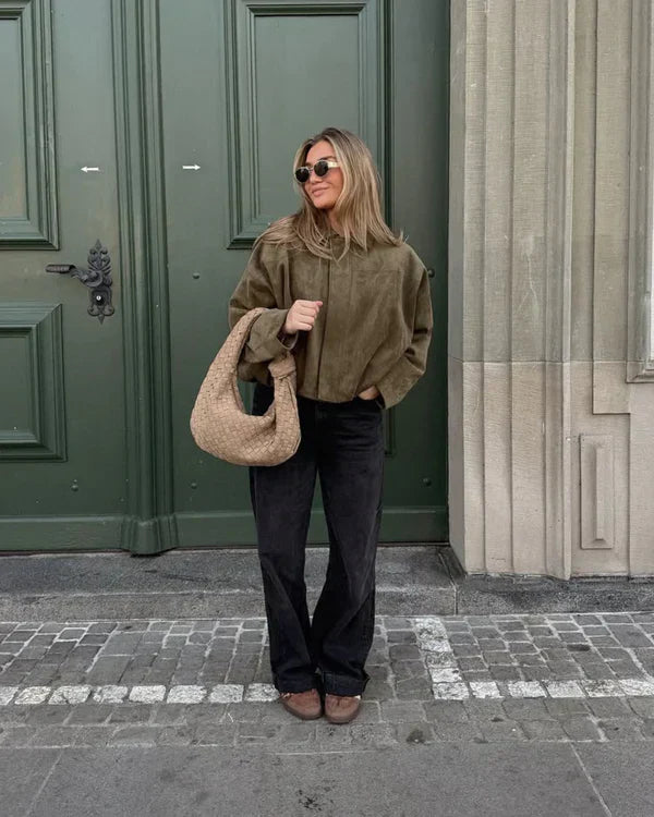 LUMIÈRE | SUEDE BOMBER JACKET
