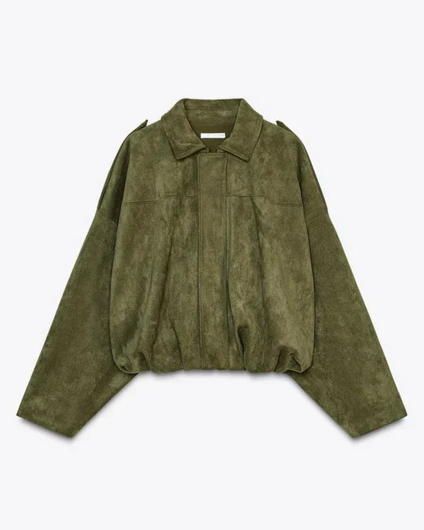 LUMIÈRE | SUEDE BOMBER JACKET
