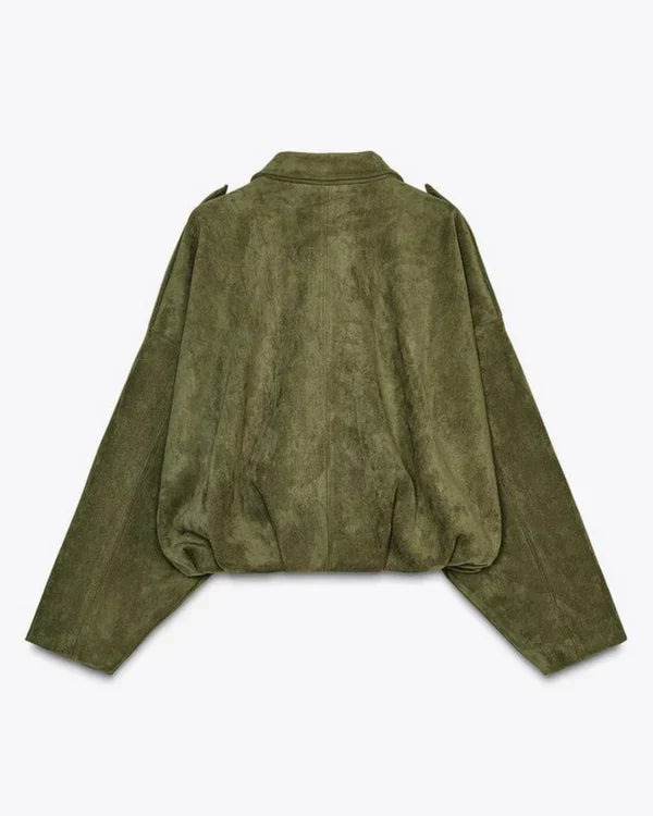 LUMIÈRE | SUEDE BOMBER JACKET