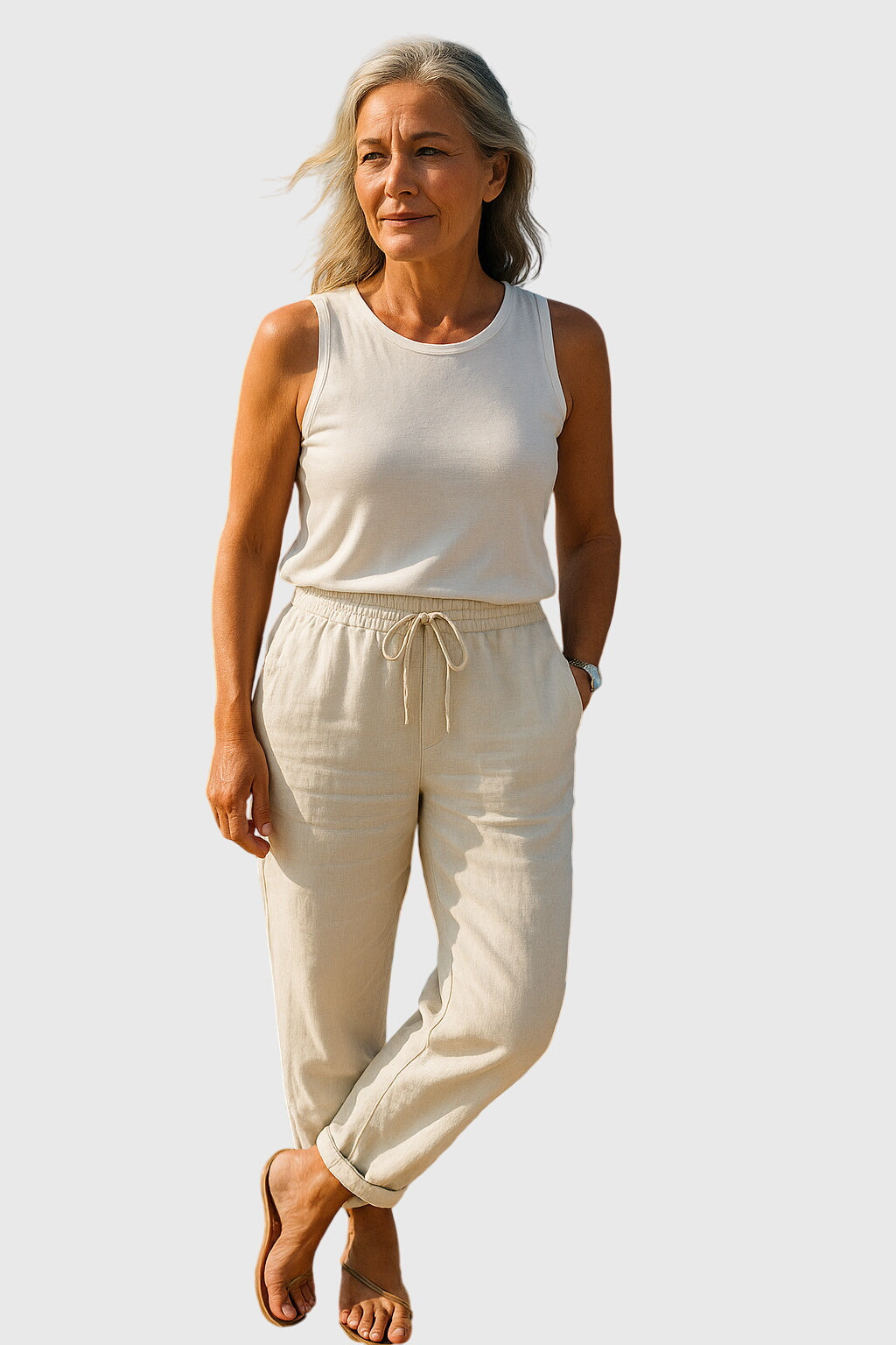 Monika Cotton Linen Trousers