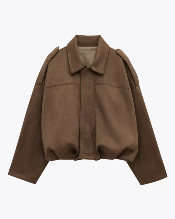 LUMIÈRE | SUEDE BOMBER JACKET