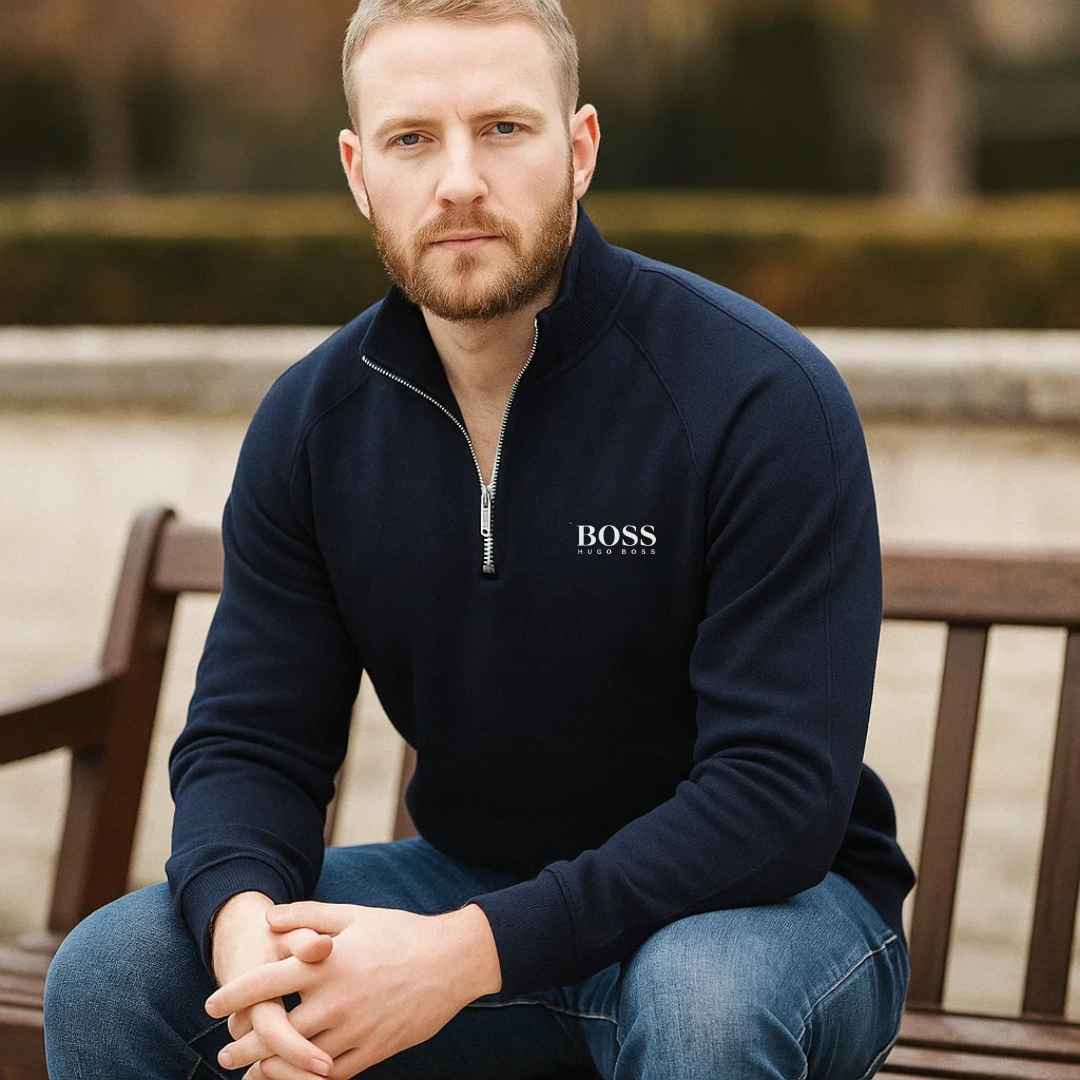 BSS Cotton Half Zip Jumper