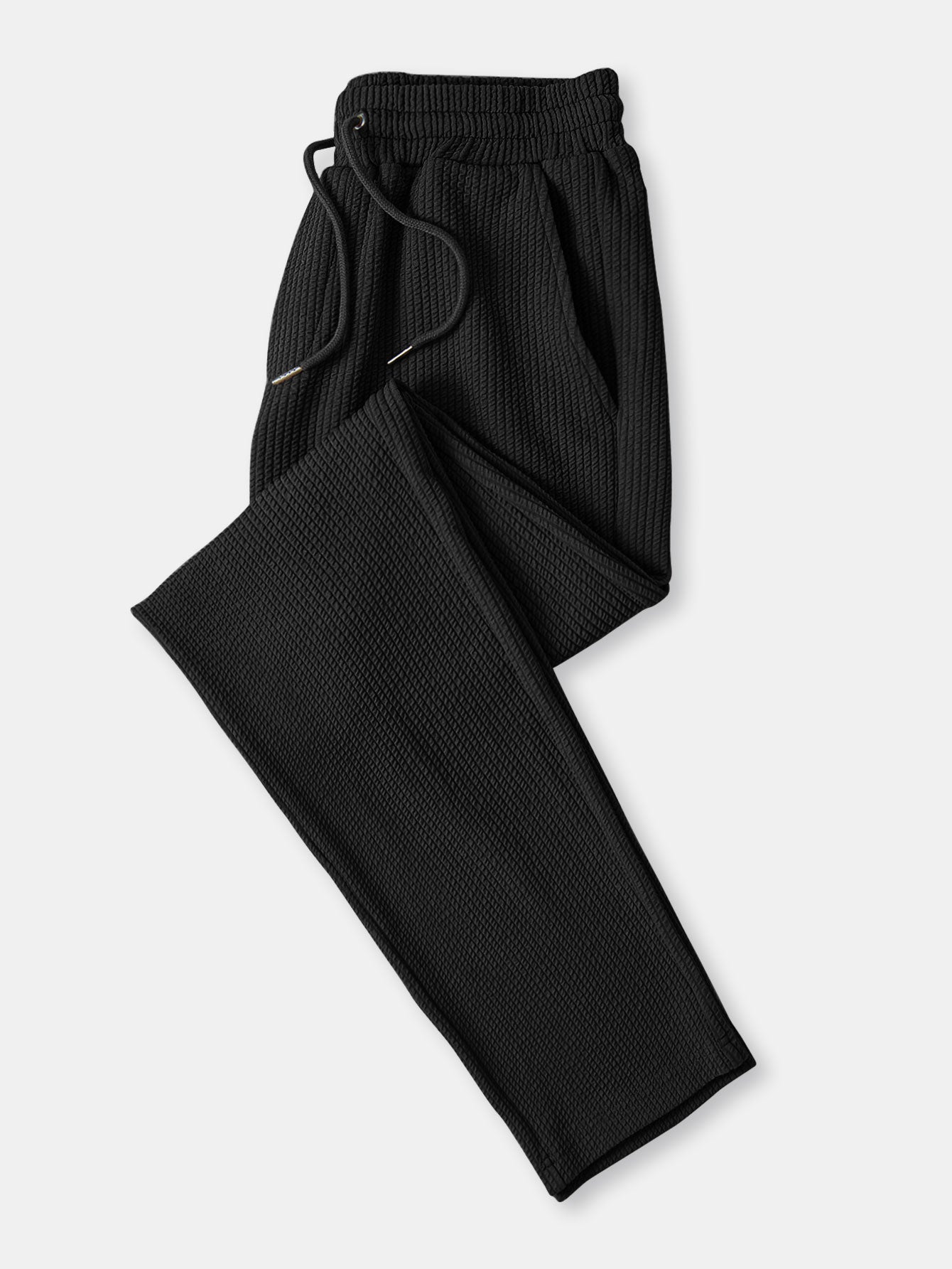 Long Sleeve Muscle Fit Ribbed Stand Collar Shirt & Straight Leg Ribbed Pants