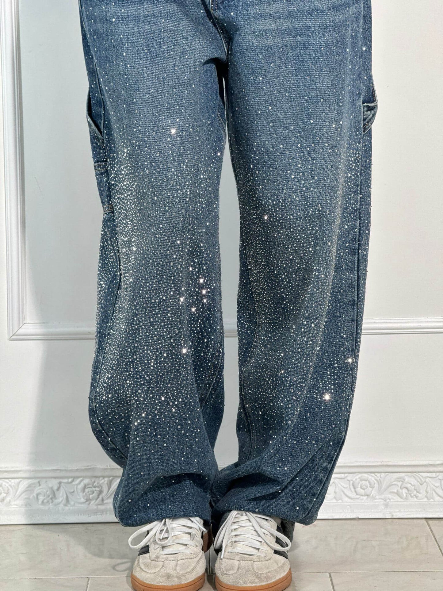 Violette™ Rhinestone Loose Fit Harem Jeans