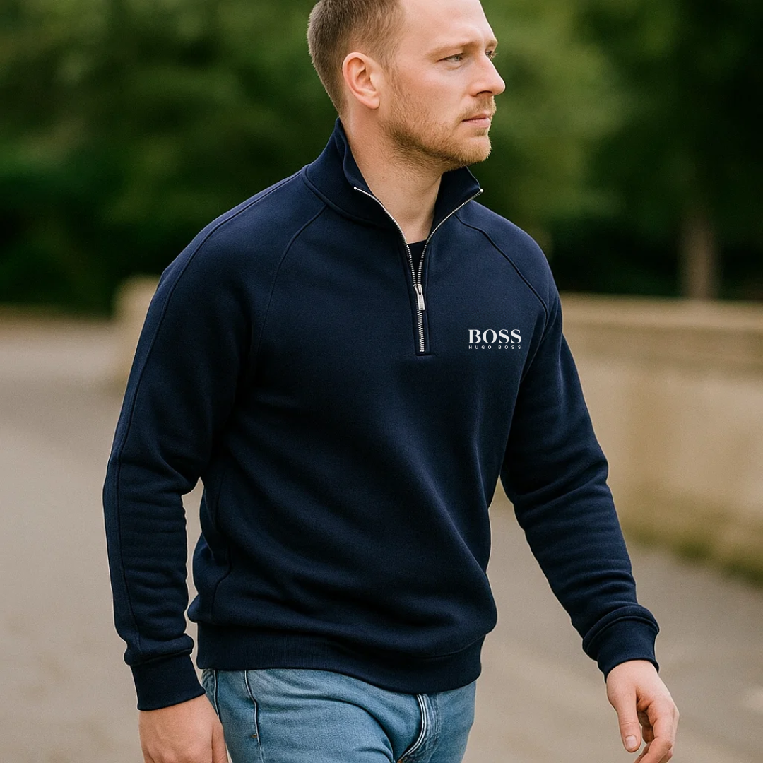 BSS Cotton Half Zip Jumper
