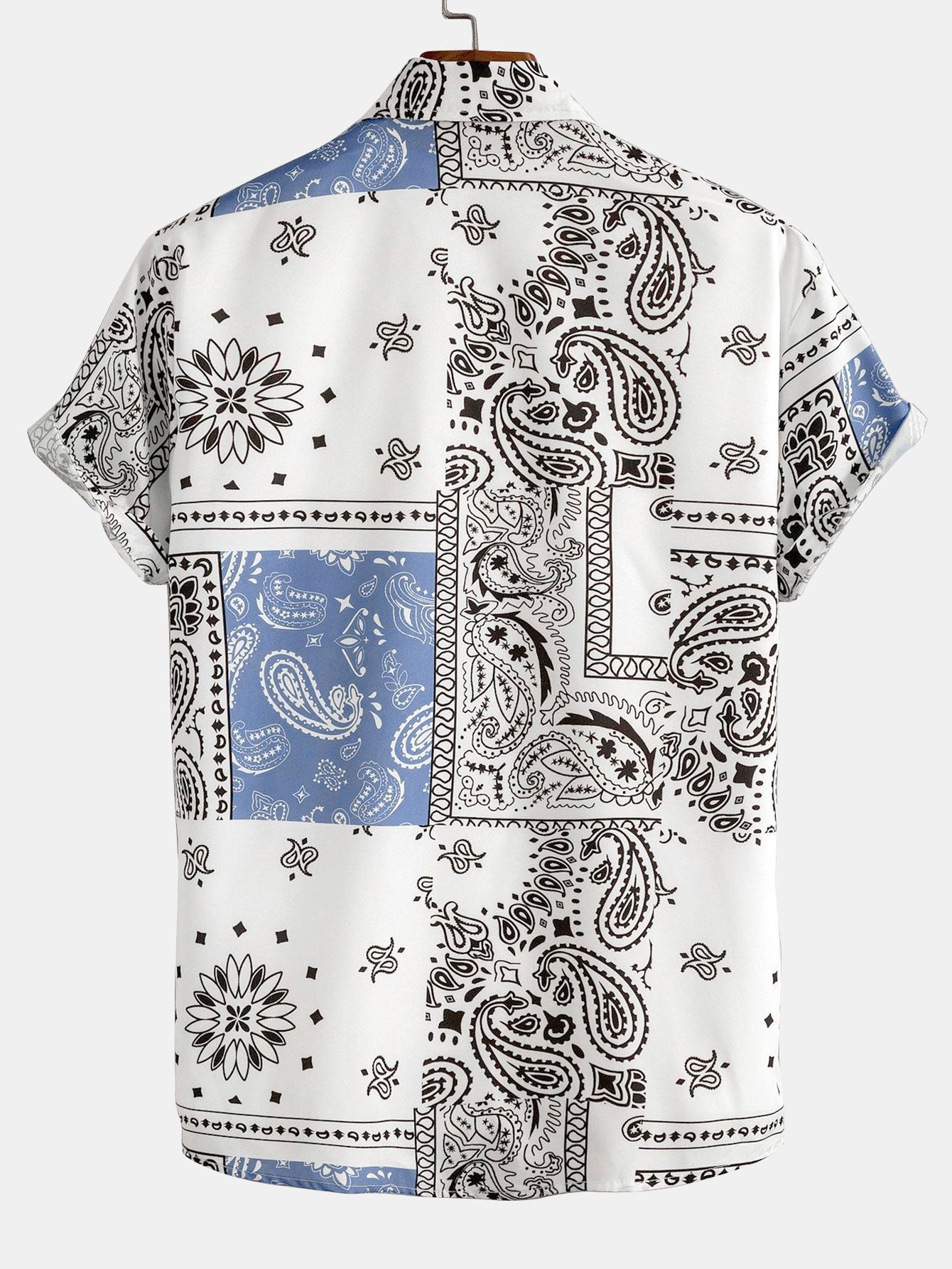 Paisley Print Button Up Shirt & Swim Shorts