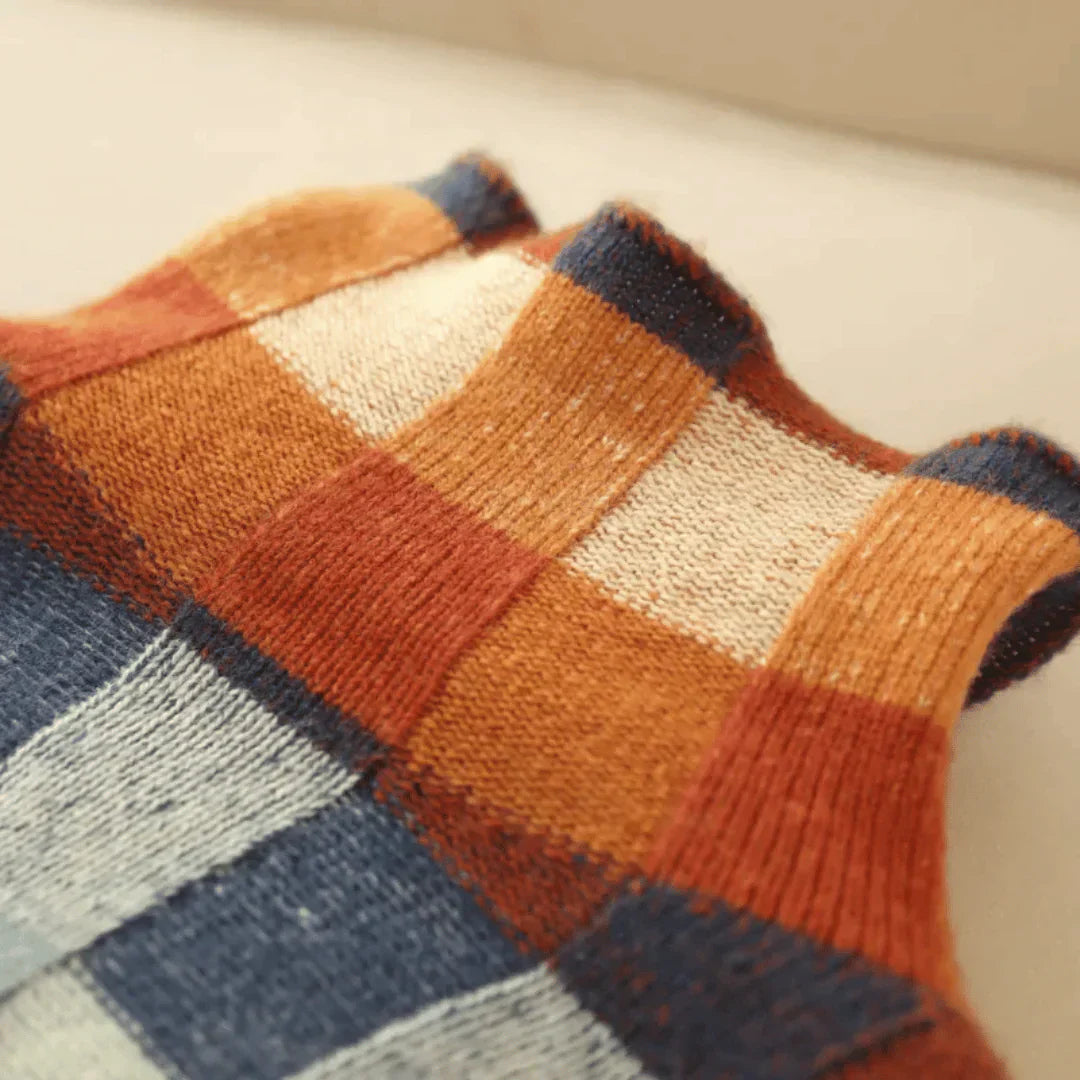 Maison Cashmere Patchwork Turtleneck