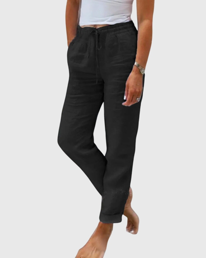 Monika Cotton Linen Trousers