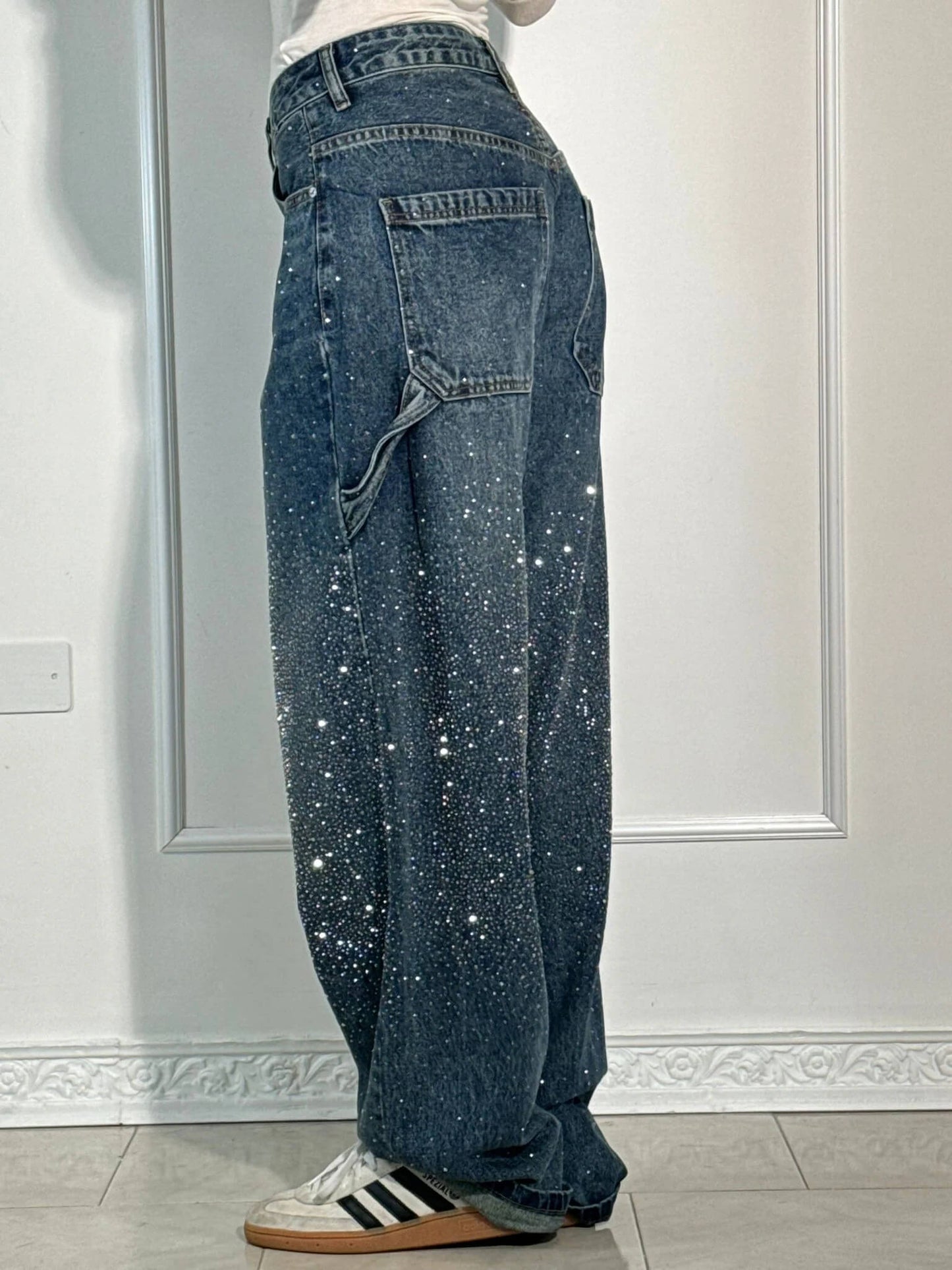Violette™ Rhinestone Loose Fit Harem Jeans