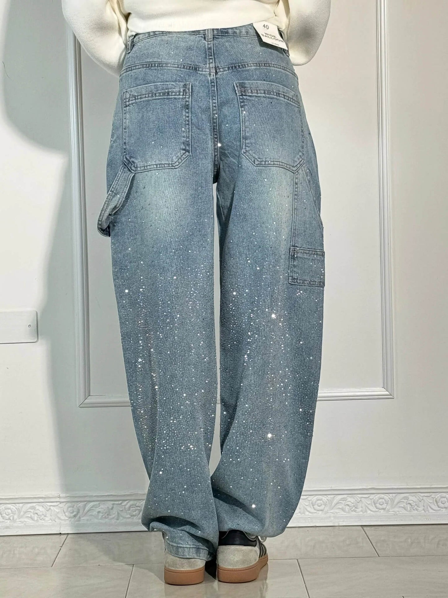 Violette™ Rhinestone Loose Fit Harem Jeans