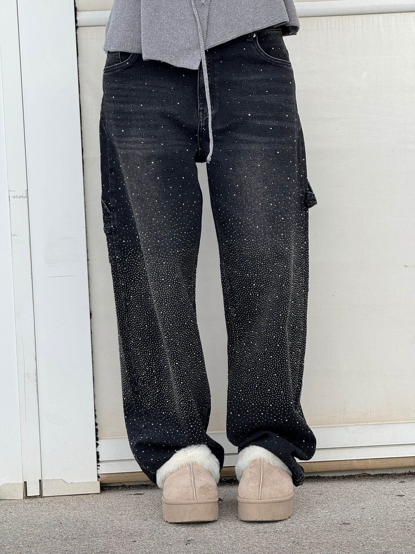 Violette™ Rhinestone Loose Fit Harem Jeans