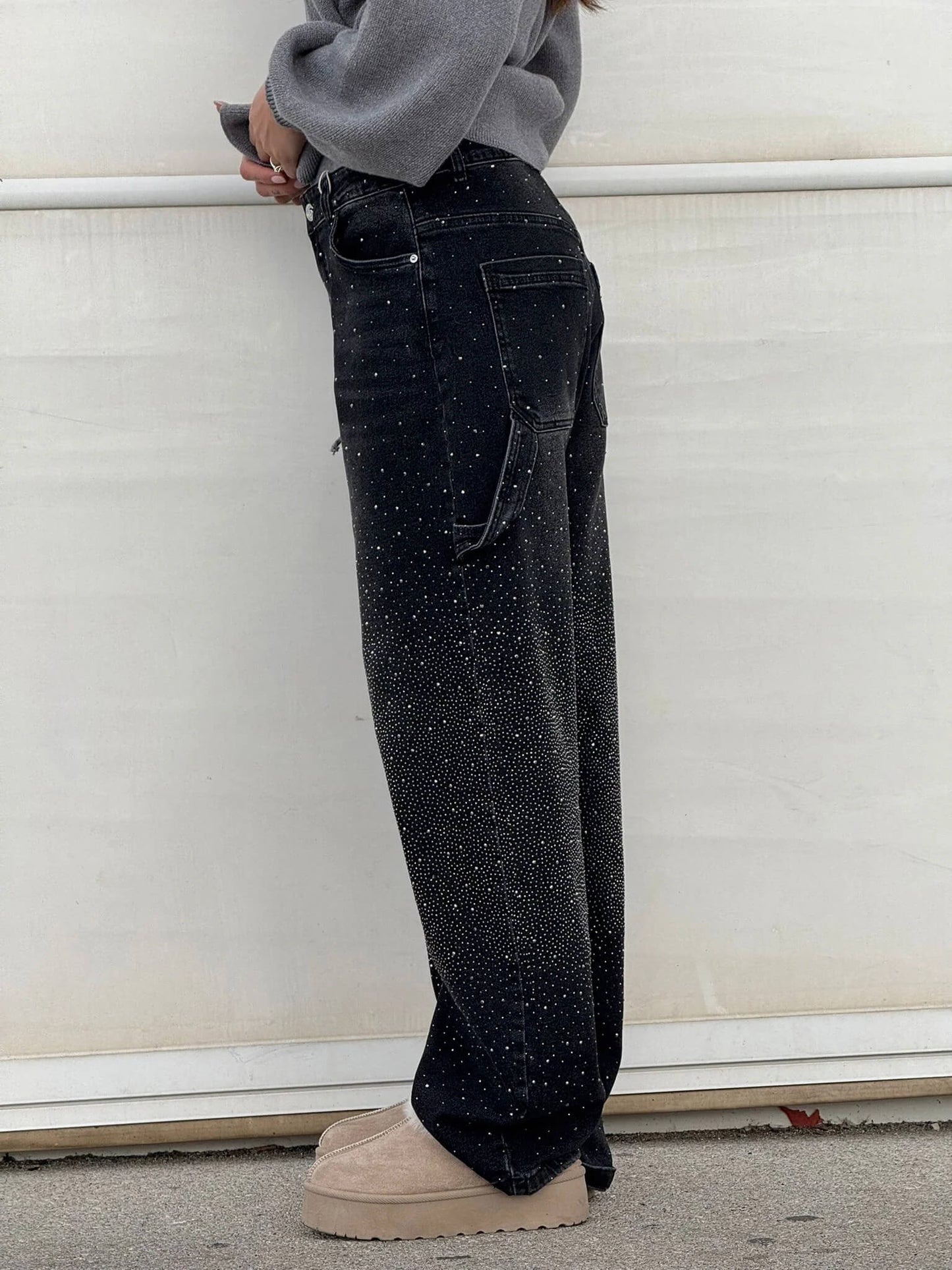 Violette™ Rhinestone Loose Fit Harem Jeans