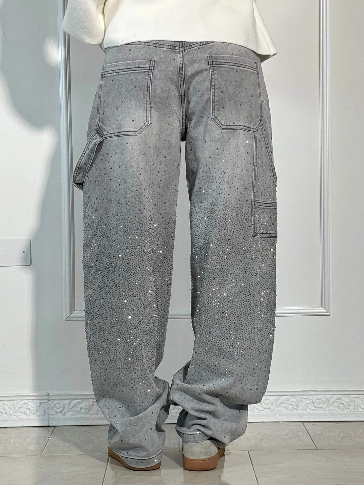 Violette™ Rhinestone Loose Fit Harem Jeans