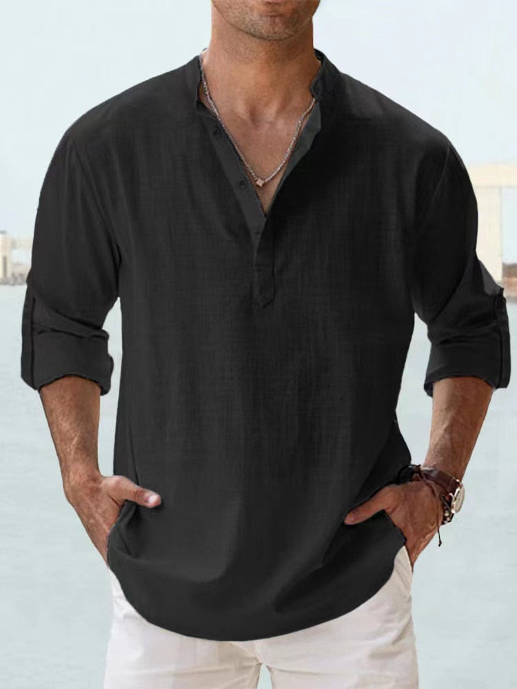 EVANDER BREATHABLE LINEN SHIRT
