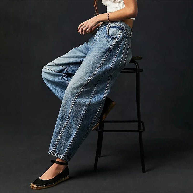 Everly Barrel-Leg Denims
