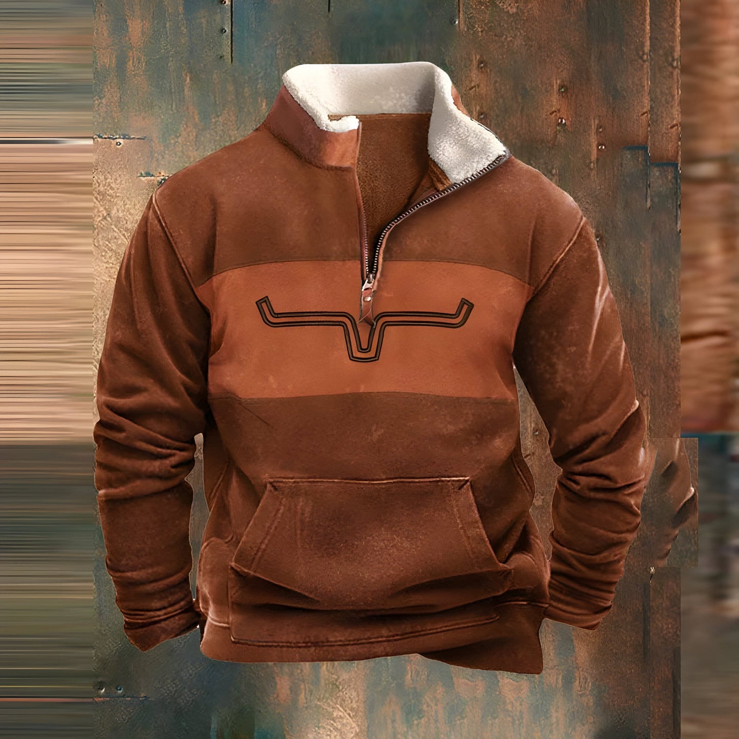 Bran Vintage Men's Zip-Up Sweater