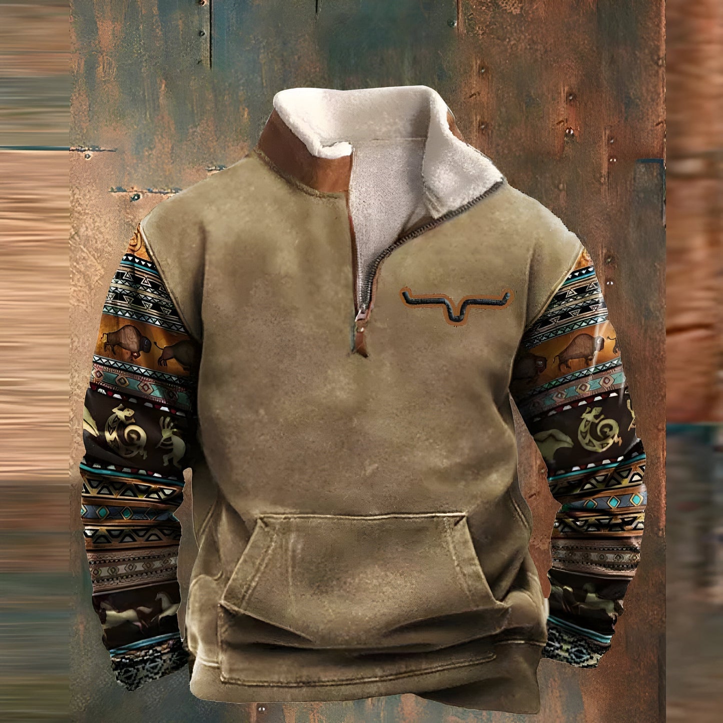 Bran Vintage Men's Zip-Up Sweater