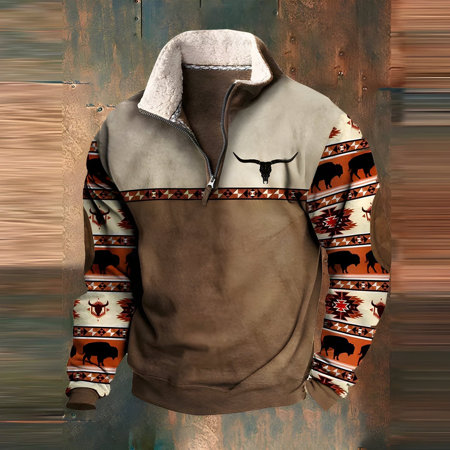 Bran Vintage Men's Zip-Up Sweater