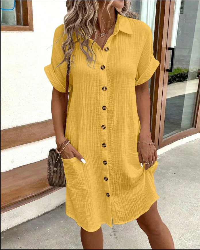Celestia Elegant Linen Dress