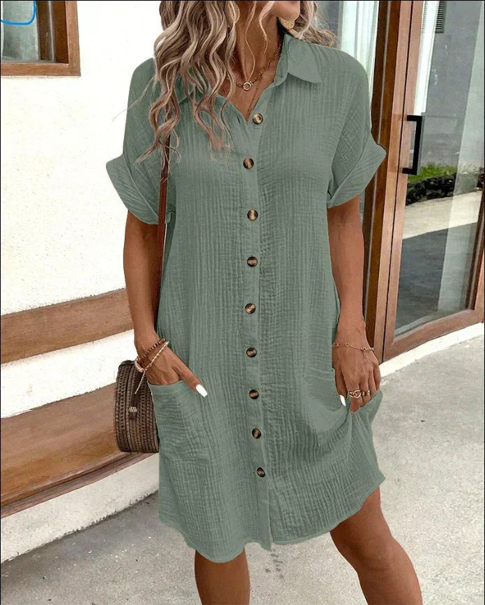 Celestia Elegant Linen Dress
