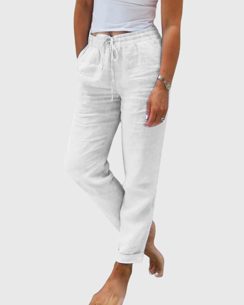 Monika Cotton Linen Trousers