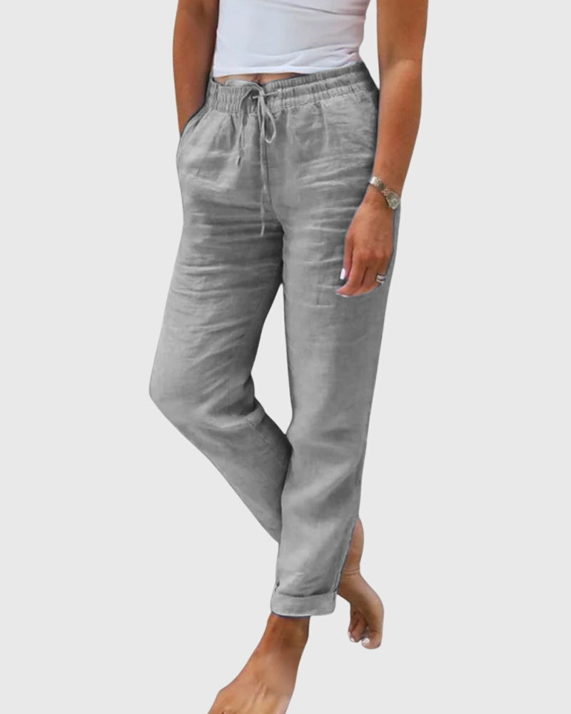 Monika Cotton Linen Trousers