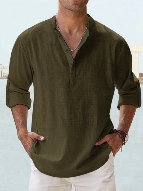 EVANDER BREATHABLE LINEN SHIRT