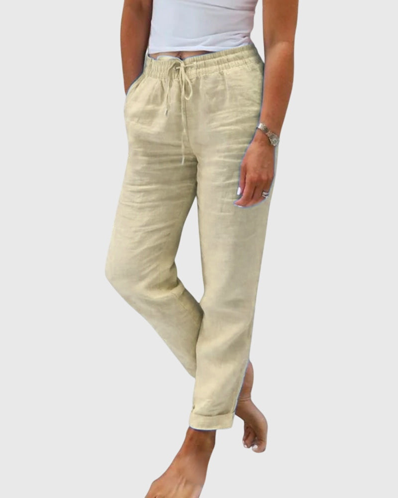 Monika Cotton Linen Trousers