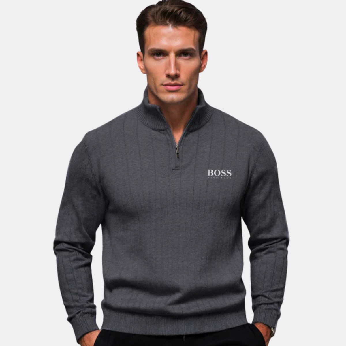 BOSS ZIP SWEATER