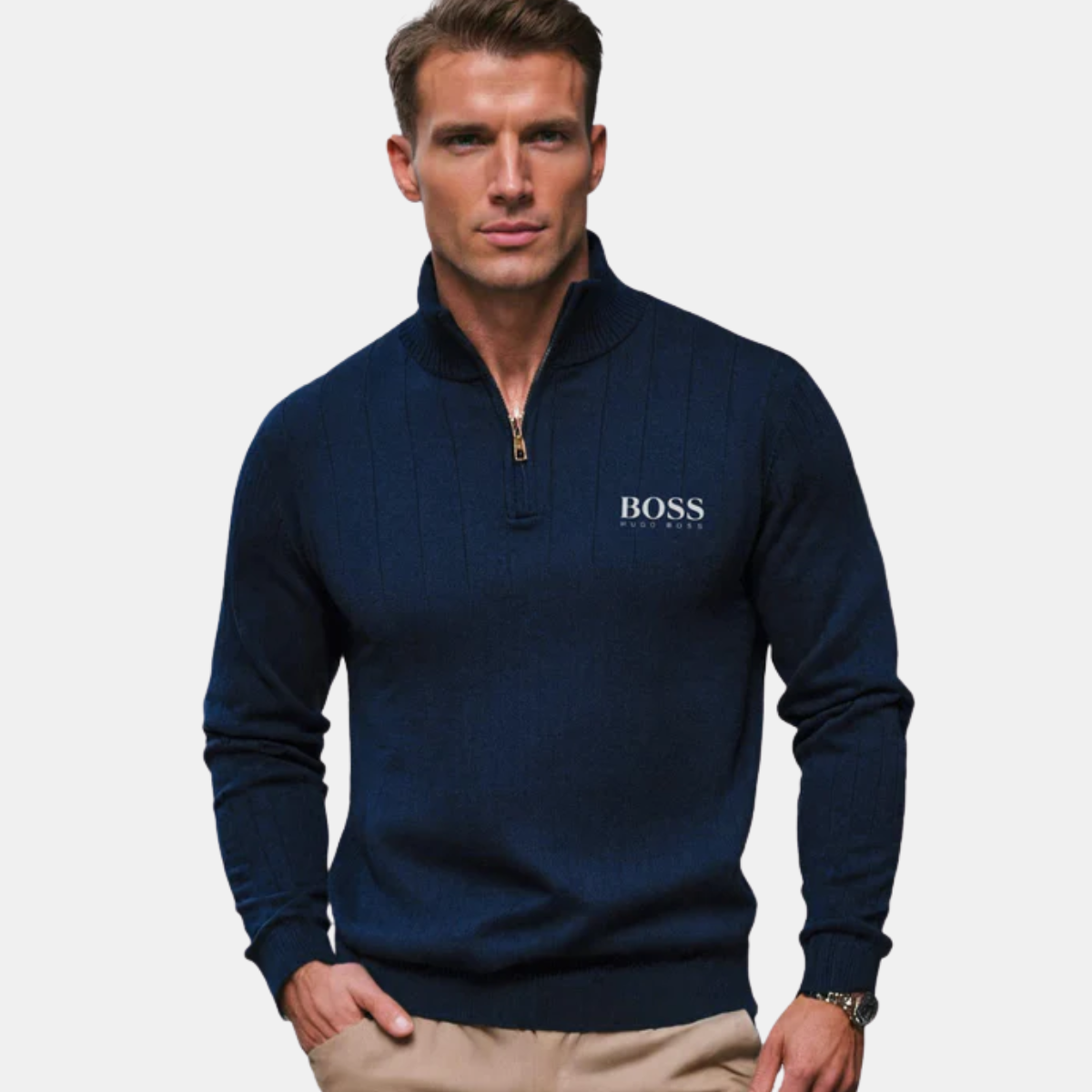 BOSS ZIP SWEATER