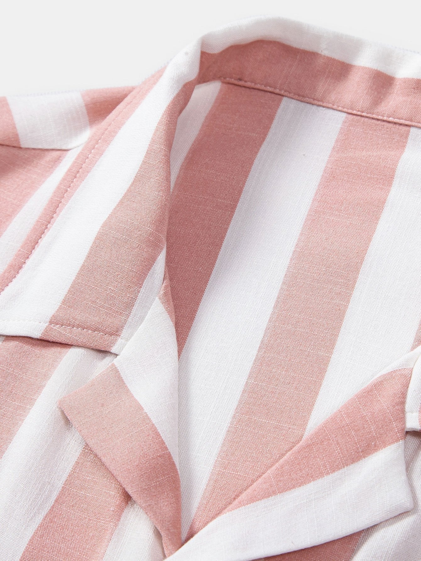 Striped Cuban Collar Shirt & Swim Shorts