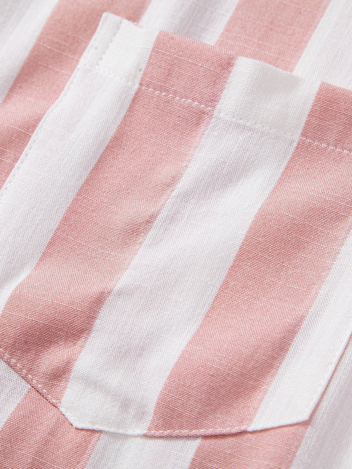 Striped Cuban Collar Shirt & Swim Shorts