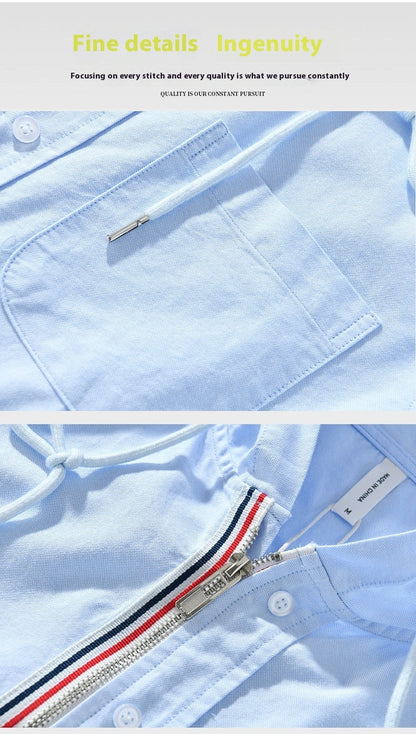 HENRY LINEN HOODIE SHIRT