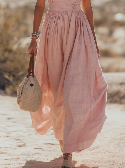 Elowen Bohemian Resort Linen Dress