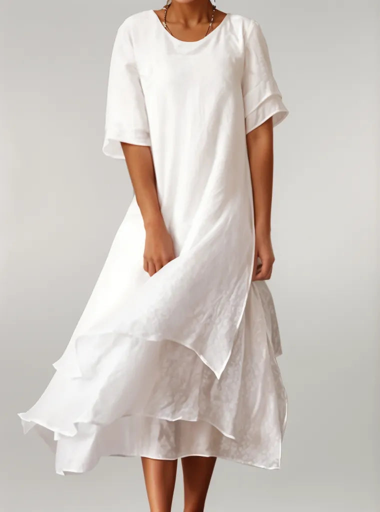 Nellie | Elegant Cotton Long Dress