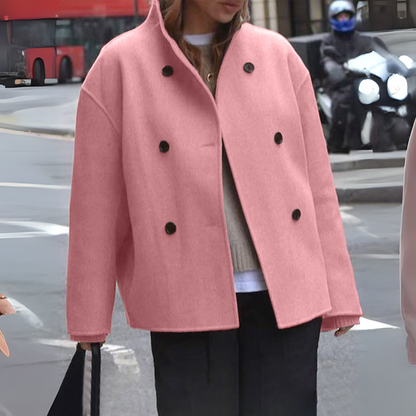 BINI™ - Cozy Long Sleeve Stand Collar Coat