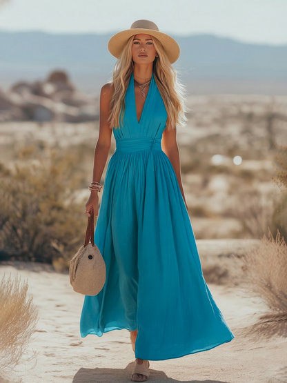 Elowen Bohemian Resort Linen Dress
