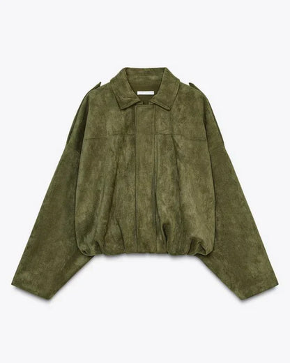 LUMIÈRE | SUEDE BOMBER JACKET