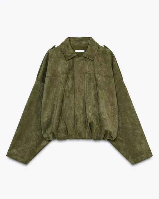 LUMIÈRE | SUEDE BOMBER JACKET