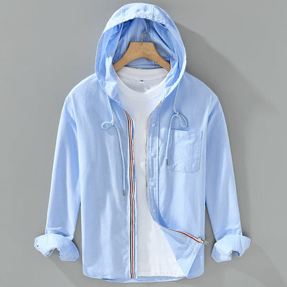 HENRY LINEN HOODIE SHIRT