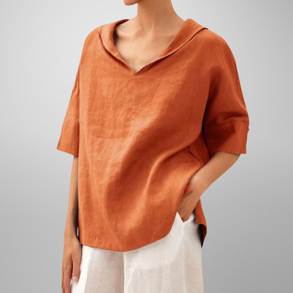 LUCY™ – Cotton Loose-Fitting Blouse