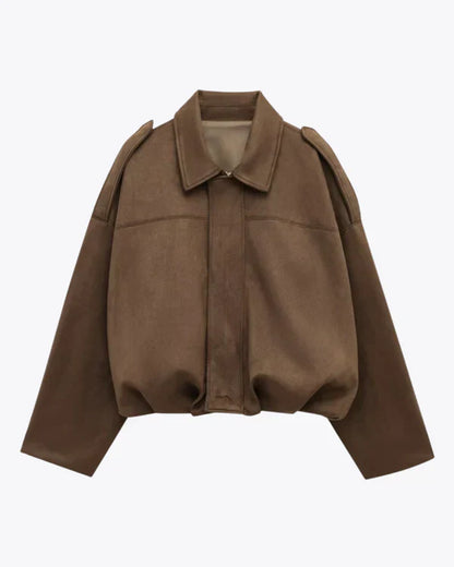 LUMIÈRE | SUEDE BOMBER JACKET