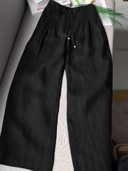 Soraya Linen Blend Wide-Leg Pants