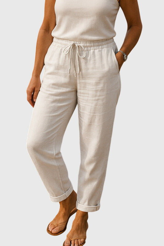 Monika Cotton Linen Trousers
