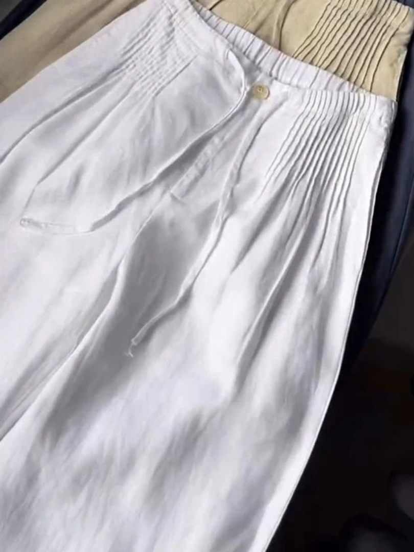 Soraya Linen Blend Wide-Leg Pants