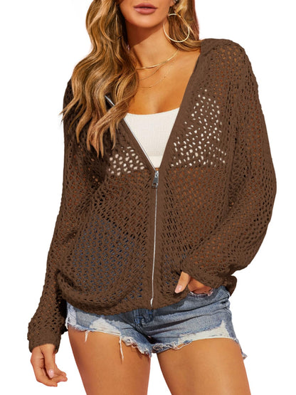 Elowira Crochet Hooded Cover-Up