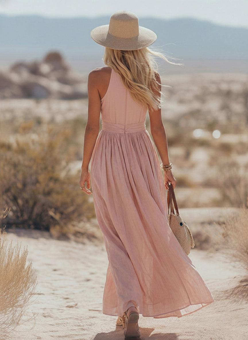 Elowen Bohemian Resort Linen Dress