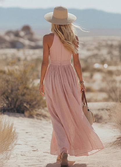 Elowen Bohemian Resort Linen Dress