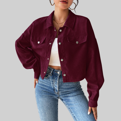 ESTRELLA™ – Classic Collared Button-Front Jacket