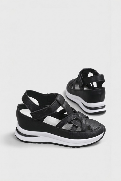 Elara Velcro Wedge Sandals